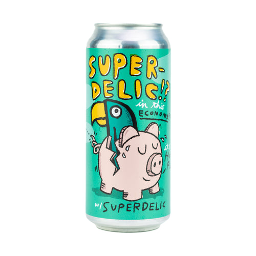 Superdelic!? In This Economy?! 4pk $16 // A Hoppy Pils w/ Superdelic, 5.4% abv - Canned on 9/30