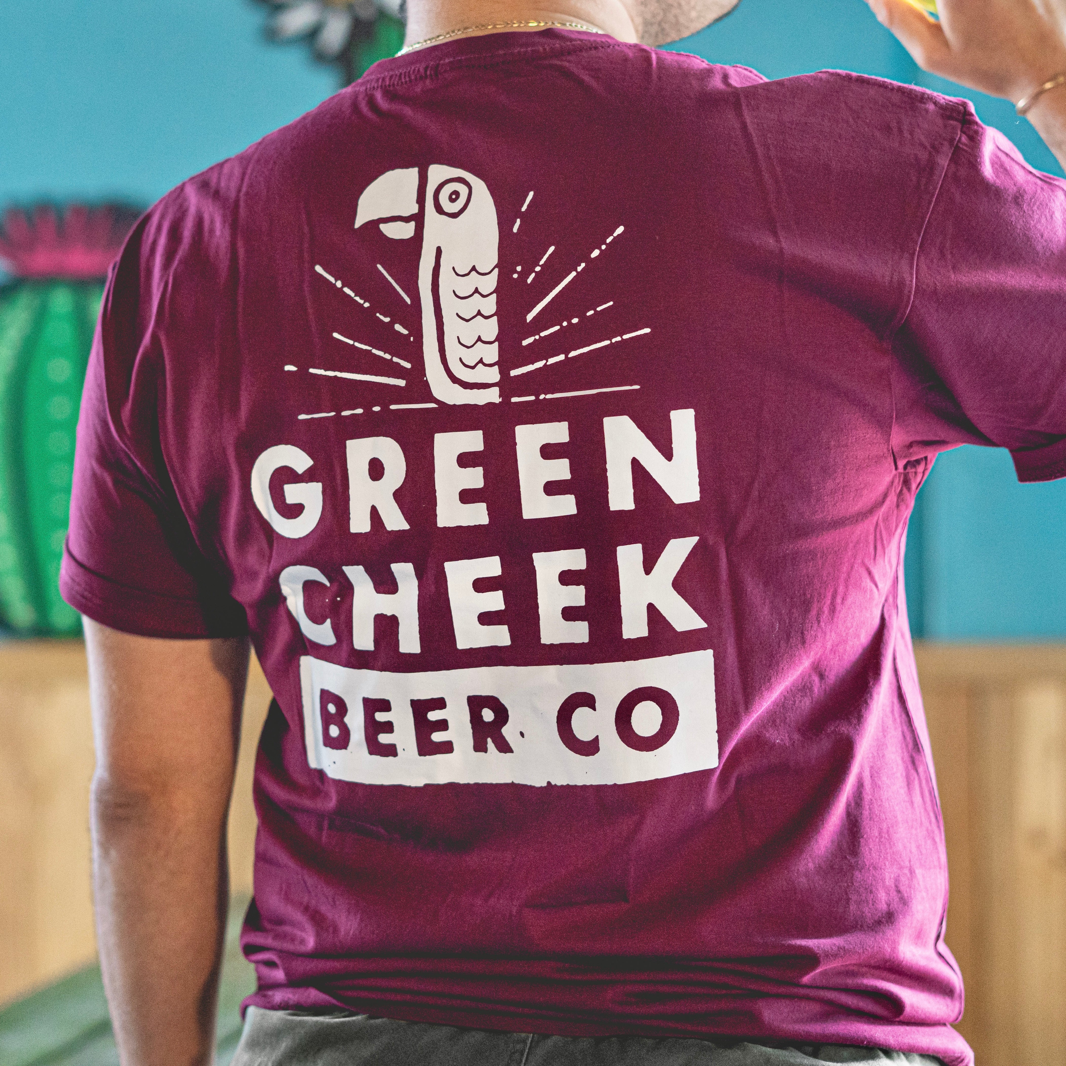 Classic Logo Tee - Maroon – Green Cheek Beer Co., image size:4207x4207