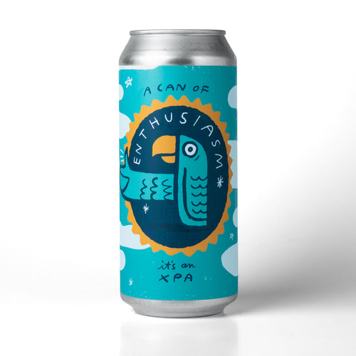Enthusiasm 4pk $15 // It's an XPA w/ Mosaic, Lilikoi, & Manilita, 4.5% abv - Canned on 10/23