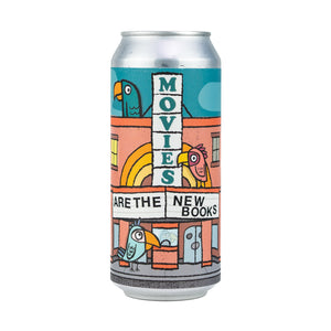Movies Are The New Books 4pk $22 // DDH Hazy DIPA w/ Citra & HBC 1019, 8.6% abv