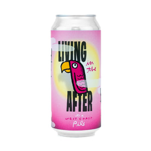 Living In The After 4pk $15 // A West Coast Pils w/ Mosaic, Citra & Simcoe, 5.6% abv - Canned on 3/14