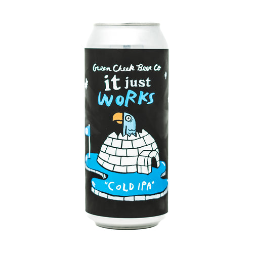 It Just Works 4pk $16 // Cold IPA w/ Mosaic, Ekuanot & Rakau, 7% abv - Canned on 9/3