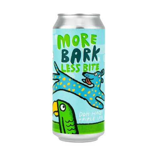 More Bark Less Bite 4pk $24 // collab w/ @alvaradostreetbrewery // DDH Hazy TIPA w/ Citra & Riwaka, 10.3% abv - Canned on 2/18