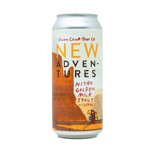 New Adventures 4pk $18 // Nitro Golden Milk Stout w/ @portolacoffee , 5.4% abv - Canned on 5/15
