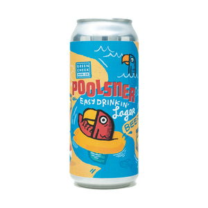 Poolsner 4pk $12 // An Easy Drinkin' Lager Beer, 4.5% abv