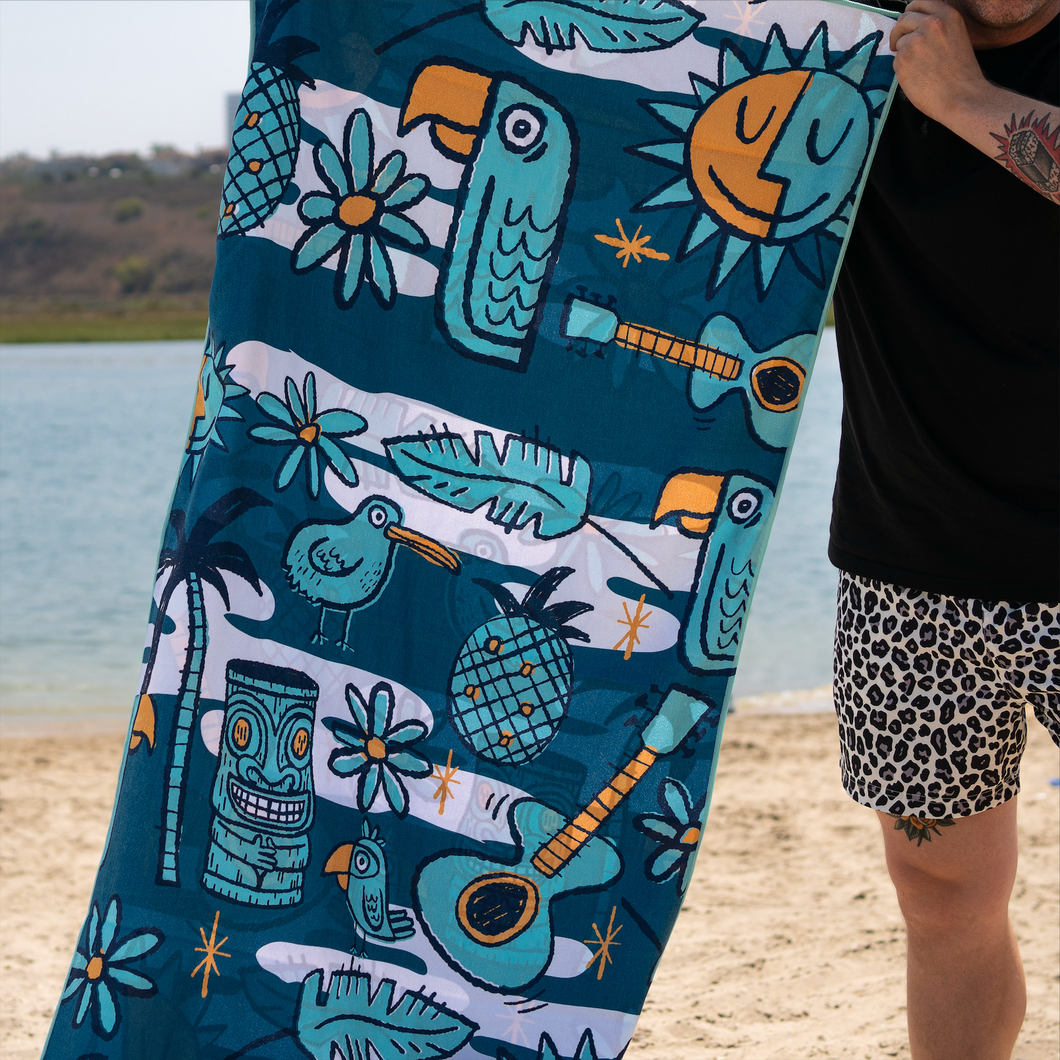 Cheeky Tiki Beach Towel