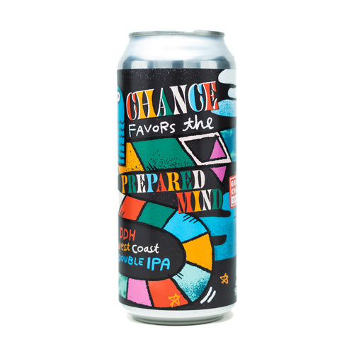 Chance Favors The Prepared Mind 4pk $20 // DDH West Coast DIPA w/ Citra, Citra Cryo, & Mosaic, 8.6% abv - Canned on 8/29