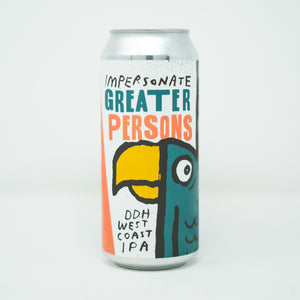 Impersonate Greater Persons 4pk $18 // DDH West Coast IPA collab w/ North Park Beer Co 7.2%abv