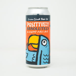 Positively Absolutely $15 per 4pk // Hoppy Pale Ale collab w/ Travis Borges, 5.3% abv